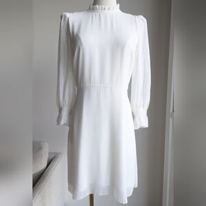 Aritzia Wilfred Swept Mini Dress - Light Birch